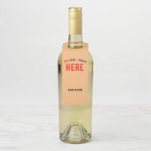 MODERNE STYLISCH-MODERNE CUSTOM PEACH ORANGE ÜBERP FLASCHENANHÄNGER (Auf Flasche)