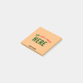 MODERNE STYLISCH-MODERNE CUSTOM PEACH ORANGE ÜBERP POST-IT KLEBEZETTEL (angewinkelt)