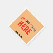 MODERNE STYLISCH-MODERNE CUSTOM PEACH ORANGE ÜBERP SERVIETTE (Ecke)