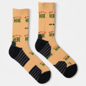 MODERNE STYLISCH-MODERNE CUSTOM PEACH ORANGE ÜBERP SOCKEN (Rechts)