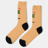 MODERNE STYLISCH-MODERNE CUSTOM PEACH ORANGE ÜBERP SOCKEN (Linkes Detail)