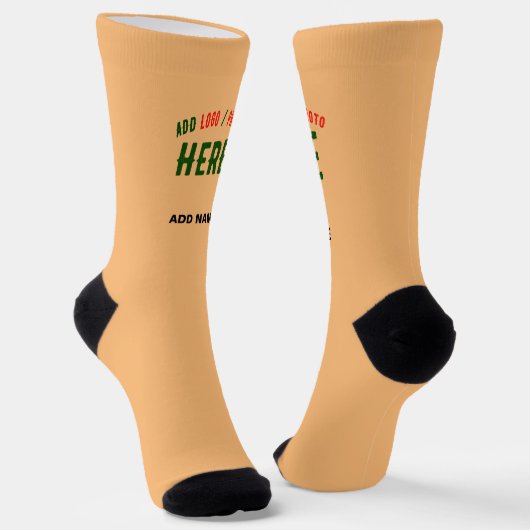 MODERNE STYLISCH-MODERNE CUSTOM PEACH ORANGE ÜBERP SOCKEN (Gewinkelt)