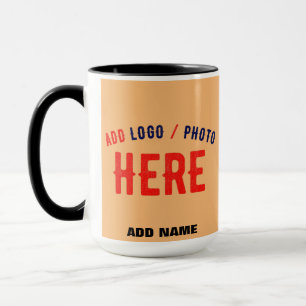 MODERNE STYLISCH-MODERNE CUSTOM PEACH ORANGE ÜBERP TASSE