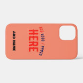 MODERNE, STYLISCH-MODERNE KUSTOM-KORALLORANGE-ÜBER Case-Mate iPhone HÜLLE (Rückseite (Horizontal))