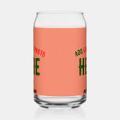 MODERNE, STYLISCH-MODERNE KUSTOM-KORALLORANGE-ÜBER DOSENGLAS (Links)
