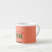 MODERNE, STYLISCH-MODERNE KUSTOM-KORALLORANGE-ÜBER ESPRESSOTASSE (Vorderseite Rechts)