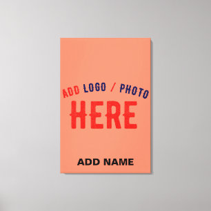 MODERNE, STYLISCH-MODERNE KUSTOM-KORALLORANGE-ÜBER LEINWANDDRUCK