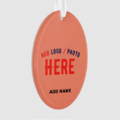 MODERNE, STYLISCH-MODERNE KUSTOM-KORALLORANGE-ÜBER ORNAMENT (Vorderseite)