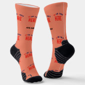 MODERNE, STYLISCH-MODERNE KUSTOM-KORALLORANGE-ÜBER SOCKEN (Gewinkelt)