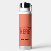 MODERNE, STYLISCH-MODERNE KUSTOM-KORALLORANGE-ÜBER TRINKFLASCHE (Hinten)
