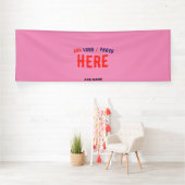 MODERNE, STYLISCH-MODERNE KUSTOM SWAG HOT PINK ÜBE BANNER (Insitu)