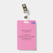 MODERNE, STYLISCH-NIEDLICHE KUNSTSTOM-KOPF-KOPF AUSWEIS (Back with Clip)