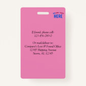 MODERNE, STYLISCH-NIEDLICHE KUNSTSTOM-KOPF-KOPF AUSWEIS (Rückseite)