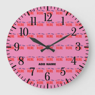 MODERNE, STYLISCH-NIEDLICHE KUNSTSTOM-KOPF-KOPF GROßE WANDUHR