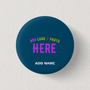 MODERNE, STYLISCH-PRUSSIANISCHE BLAUE-PRÜFGESCHICH BUTTON
