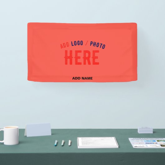 MODERNE, STYLISCH-ROTE ORANGE ÜBERPRÜFTE MARKENBEZ BANNER (Messe)