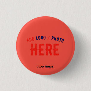 MODERNE, STYLISCH-ROTE ORANGE ÜBERPRÜFTE MARKENBEZ BUTTON