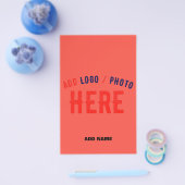 MODERNE, STYLISCH-ROTE ORANGE ÜBERPRÜFTE MARKENBEZ FLYER (Einzeln)