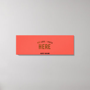 MODERNE, STYLISCH-ROTE ORANGE ÜBERPRÜFTE MARKENBEZ LEINWANDDRUCK