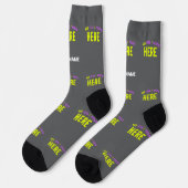 MODERNE, STYLISCH ZOLLBARE GRAU-ÜBERPRÜFTE MARKENB SOCKEN (Linkes Detail)