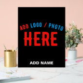 MODERNE, STYLISCH ZOLLBARE, SCHWARZE VERIFIZIERTE ACRYLSCHILD (Hochzeit)