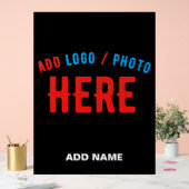 MODERNE, STYLISCH ZOLLBARE, SCHWARZE VERIFIZIERTE ACRYLSCHILD (Hochzeit)