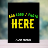 MODERNE, STYLISCH ZOLLBARE, SCHWARZE VERIFIZIERTE ACRYLSCHILD (Neutral)