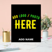 MODERNE, STYLISCH ZOLLBARE, SCHWARZE VERIFIZIERTE ACRYLSCHILD (Hochzeit)