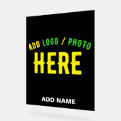 MODERNE, STYLISCH ZOLLBARE, SCHWARZE VERIFIZIERTE  ACRYLSCHILD (Winkel)