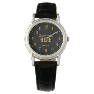 MODERNE, STYLISCH ZOLLBARE, SCHWARZE VERIFIZIERTE ARMBANDUHR