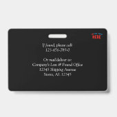 MODERNE, STYLISCH ZOLLBARE, SCHWARZE VERIFIZIERTE  AUSWEIS (Rückseite)