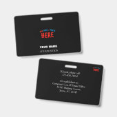 MODERNE, STYLISCH ZOLLBARE, SCHWARZE VERIFIZIERTE  AUSWEIS (Vorder- & Rückseite)