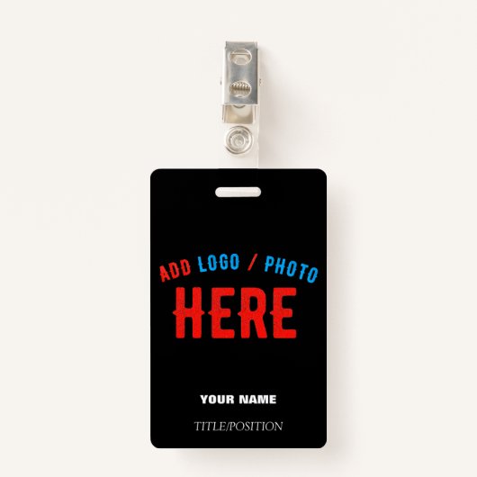 MODERNE, STYLISCH ZOLLBARE, SCHWARZE VERIFIZIERTE AUSWEIS (Vorderseite mit Klammer)