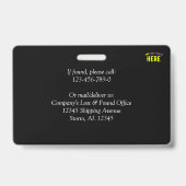 MODERNE, STYLISCH ZOLLBARE, SCHWARZE VERIFIZIERTE  AUSWEIS (Rückseite)