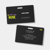 MODERNE, STYLISCH ZOLLBARE, SCHWARZE VERIFIZIERTE  AUSWEIS (Vorder- & Rückseite)