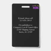 MODERNE, STYLISCH ZOLLBARE, SCHWARZE VERIFIZIERTE  AUSWEIS (Back)