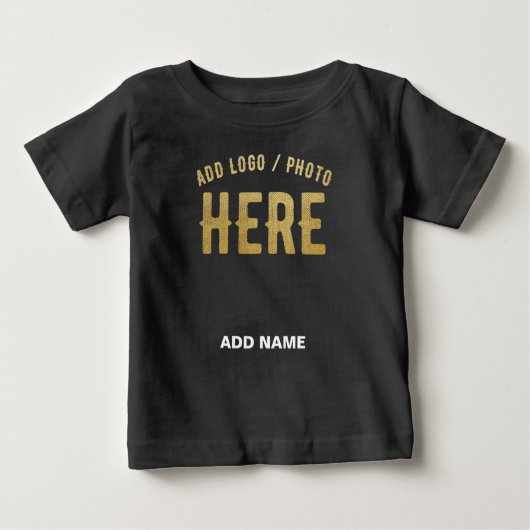 MODERNE, STYLISCH ZOLLBARE, SCHWARZE VERIFIZIERTE  BABY T-SHIRT (Vorderseite)