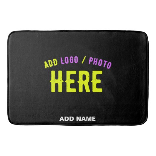 MODERNE, STYLISCH ZOLLBARE, SCHWARZE VERIFIZIERTE  BADEMATTE (Vorderseite)