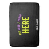 MODERNE, STYLISCH ZOLLBARE, SCHWARZE VERIFIZIERTE  BADEMATTE (Vorderseite Vertikal)