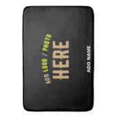 MODERNE, STYLISCH ZOLLBARE, SCHWARZE VERIFIZIERTE  BADEMATTE (Vorderseite Vertikal)