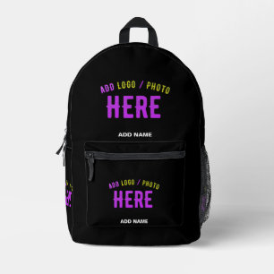 MODERNE, STYLISCH ZOLLBARE, SCHWARZE VERIFIZIERTE BEDRUCKTER RUCKSACK