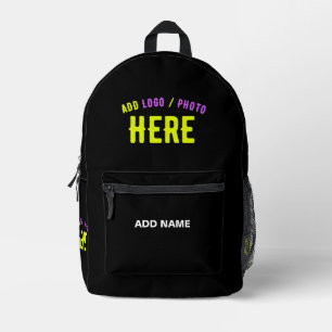 MODERNE, STYLISCH ZOLLBARE, SCHWARZE VERIFIZIERTE BEDRUCKTER RUCKSACK
