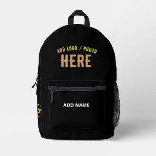 MODERNE, STYLISCH ZOLLBARE, SCHWARZE VERIFIZIERTE  BEDRUCKTER RUCKSACK