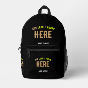 MODERNE, STYLISCH ZOLLBARE, SCHWARZE VERIFIZIERTE  BEDRUCKTER RUCKSACK