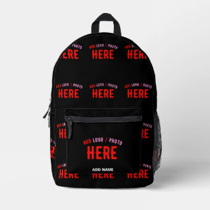 MODERNE, STYLISCH ZOLLBARE, SCHWARZE VERIFIZIERTE  BEDRUCKTER RUCKSACK
