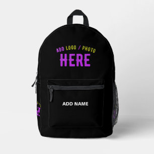 MODERNE, STYLISCH ZOLLBARE, SCHWARZE VERIFIZIERTE BEDRUCKTER RUCKSACK