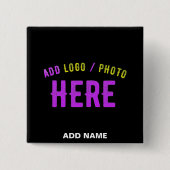 MODERNE, STYLISCH ZOLLBARE, SCHWARZE VERIFIZIERTE  BUTTON (Vorderseite)