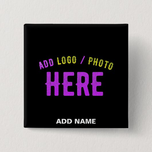 MODERNE, STYLISCH ZOLLBARE, SCHWARZE VERIFIZIERTE  BUTTON (Vorderseite)