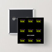 MODERNE, STYLISCH ZOLLBARE, SCHWARZE VERIFIZIERTE BUTTON (Vorne & Hinten)