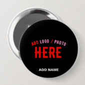 MODERNE, STYLISCH ZOLLBARE, SCHWARZE VERIFIZIERTE BUTTON (Vorne & Hinten)